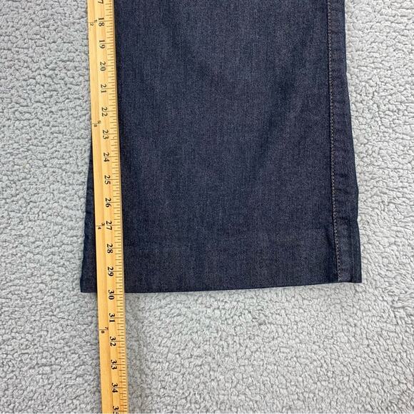 Maeve by Anthropologie Women's High-Rise Flare Dark Wash Jeans - Size: 34p - Picture 10 of 13